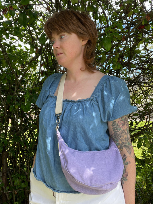 "Wisteria" miniCrescent Bag