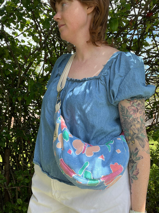 "Confetti Petals" miniCrescent Bag