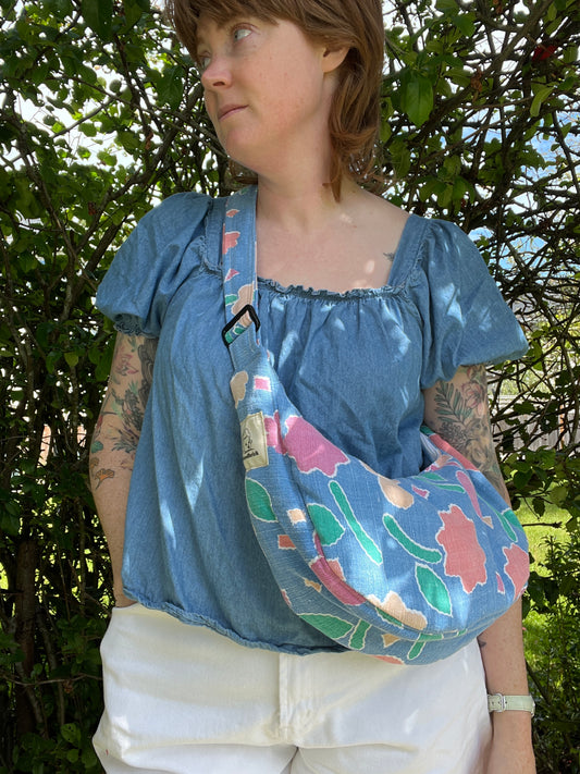 "Confetti Petals" Classic Crescent Bag