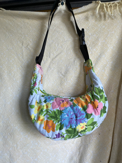 "Black Meadow" Classic Crescent Bag