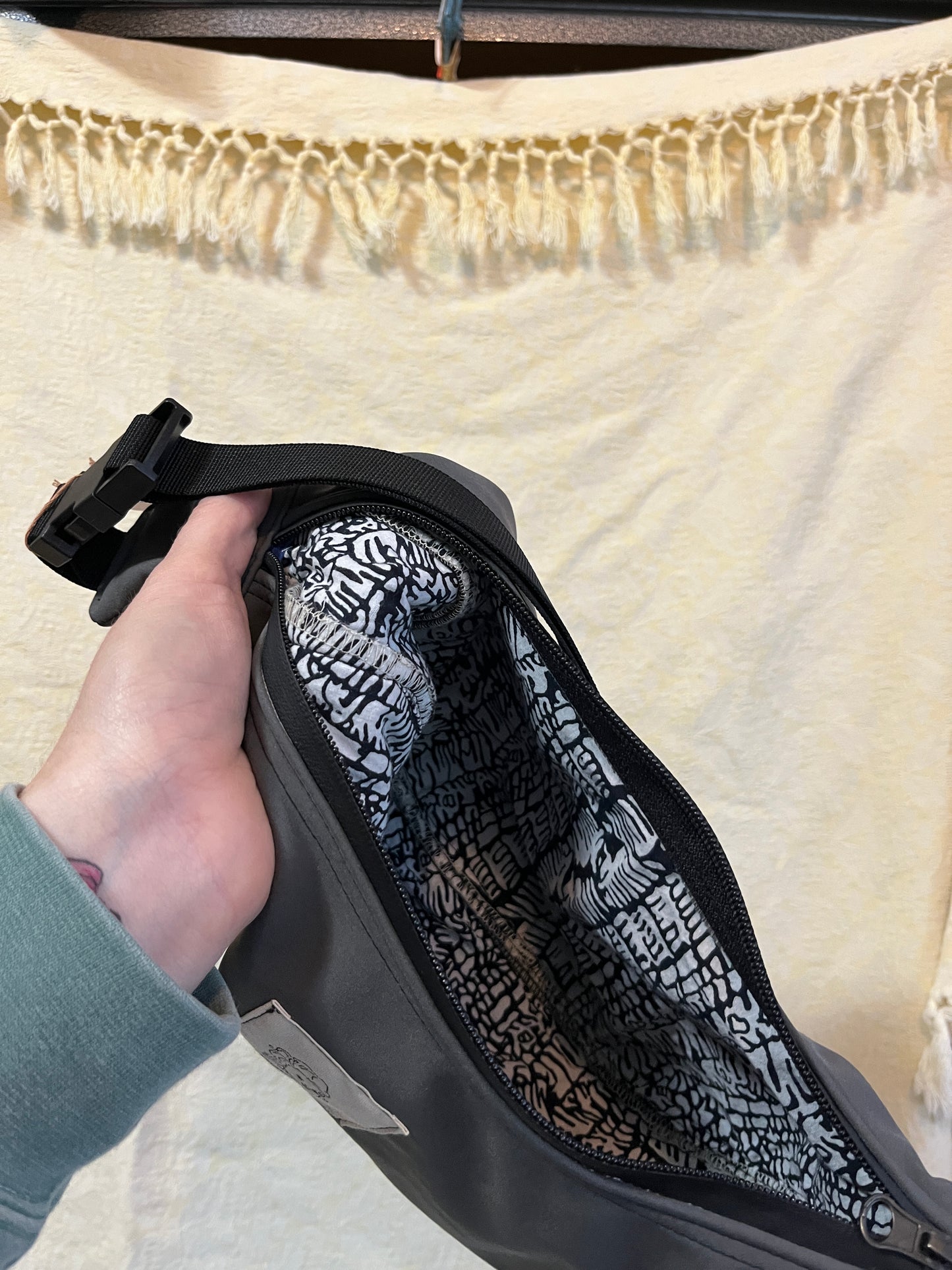 “Cobble stone Water resistant” Sidekick Crescent Bag