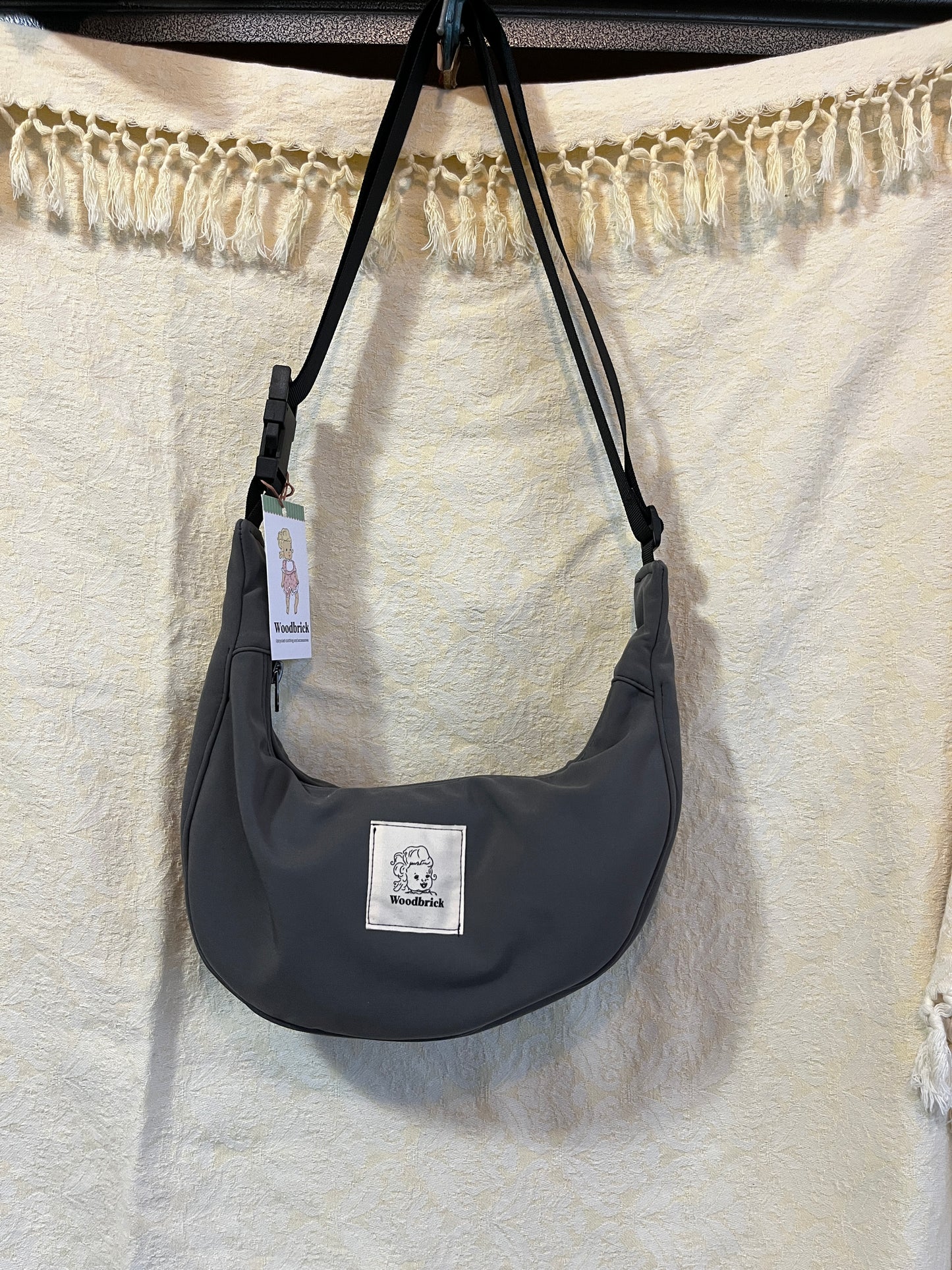 “Cobble stone Water resistant” Sidekick Crescent Bag