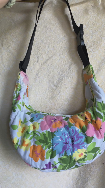 "Black Meadow" Classic Crescent Bag