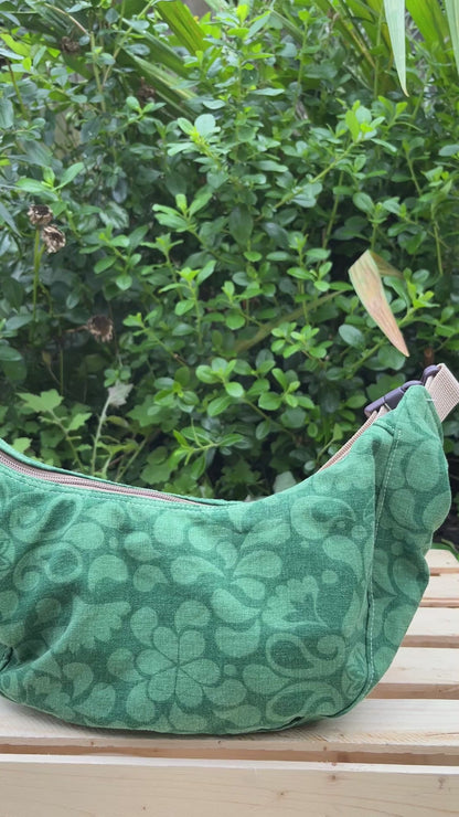 "Evergreen" Sidekick Crescent Bag