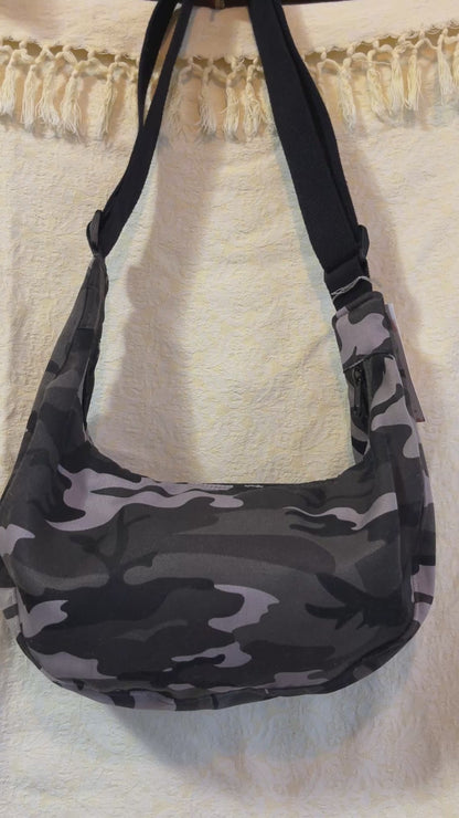“Shades of Grey” Classic Crescent Bag