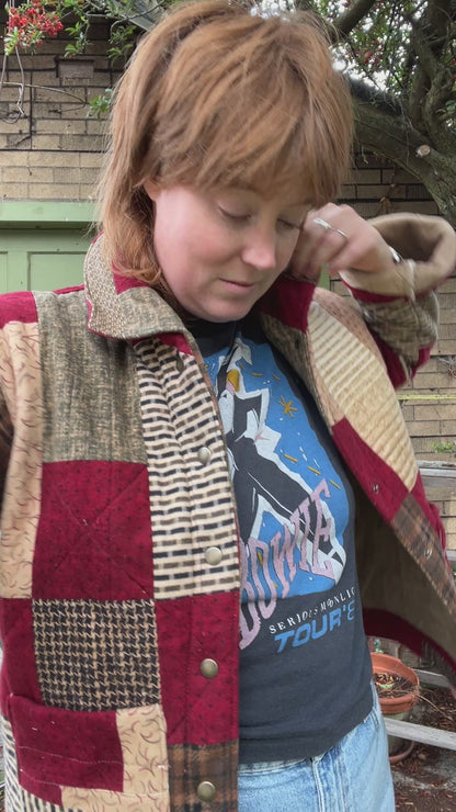 "Fireside" Quilt Coat - Medium