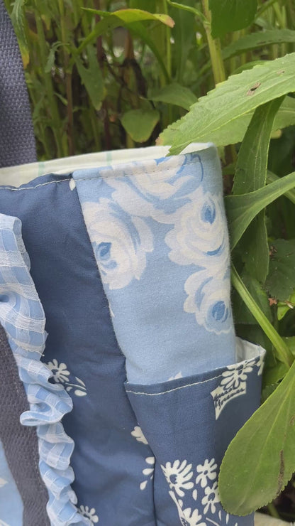"Forget Me Not" Upcycled Tote Bag