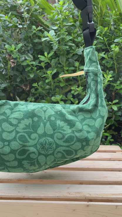 "Evergreen" Classic Crescent Bag
