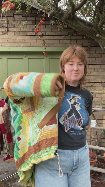 "Cornucopia" Quilt Coat  - XL