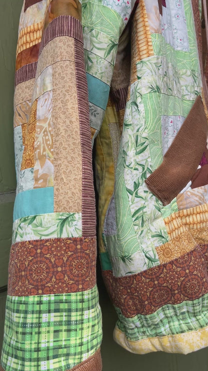 "Cornucopia" Quilt Coat  - XL