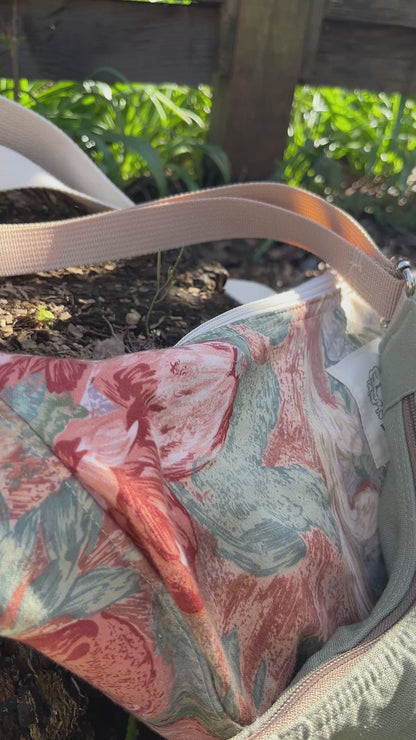 "Terra Cotta" Upcycled Classic Crescent Bag