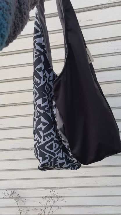 “Dark Clouds” Slouchy Pocket Tote