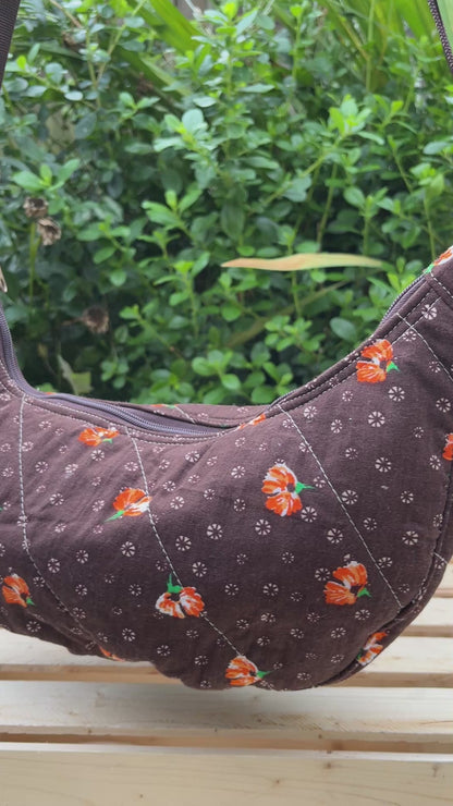 "Pumpkin Spice" Classic Crescent Bag