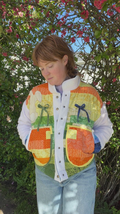 “Cotton Tales” Quilt Coat - M