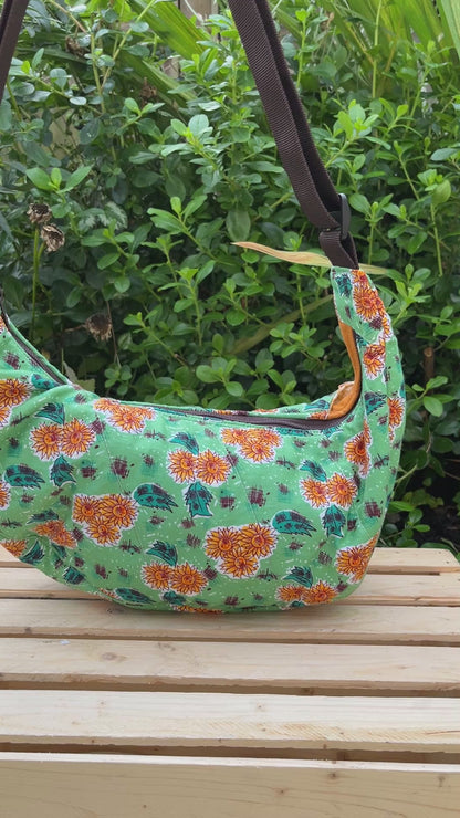 "Sunflower" Pocket Crescent Bag