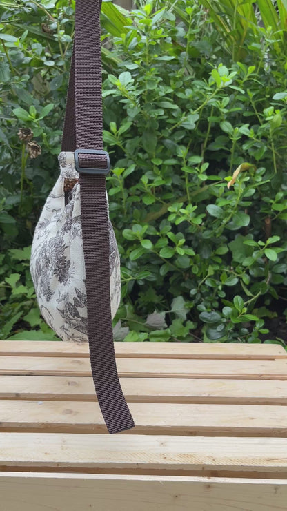 “Chocolate toile” Lil’ Shoulder Bag
