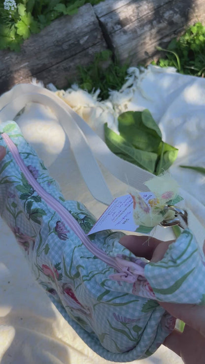 "Porch Swing" Upcycled Sidekick Crescent Bag