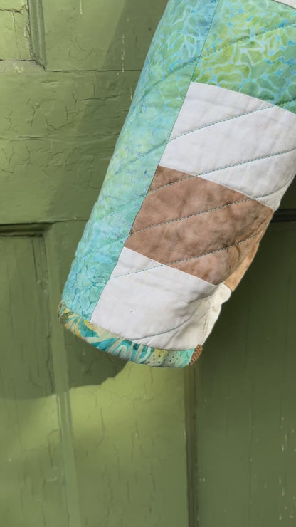 "Blue Sky Batik" Quilt Coat - Large