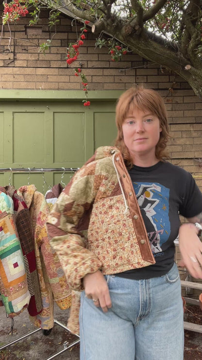 "Brown Butter" Quilt Coat - Medium