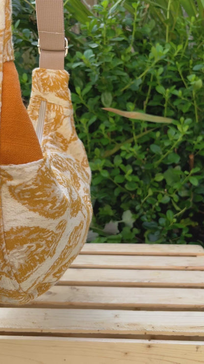 "Golden Harvest" Pocket Crescent Bag